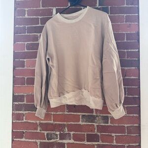 Abercrombie & Fitch Beige Crewneck Pullover